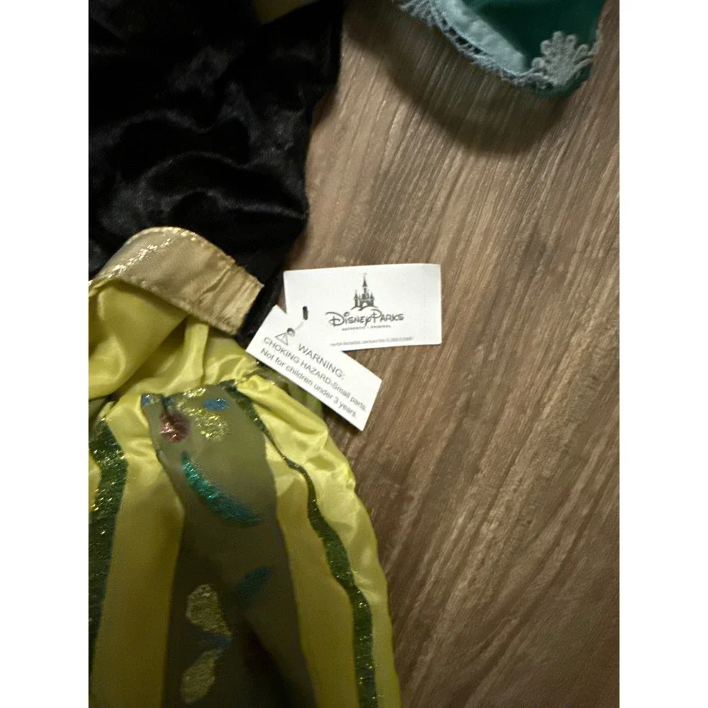 Disney Parks Anna Frozen Coronation Costume Dress Green Gold Girls Size 7/8 - Picture 3 of 6